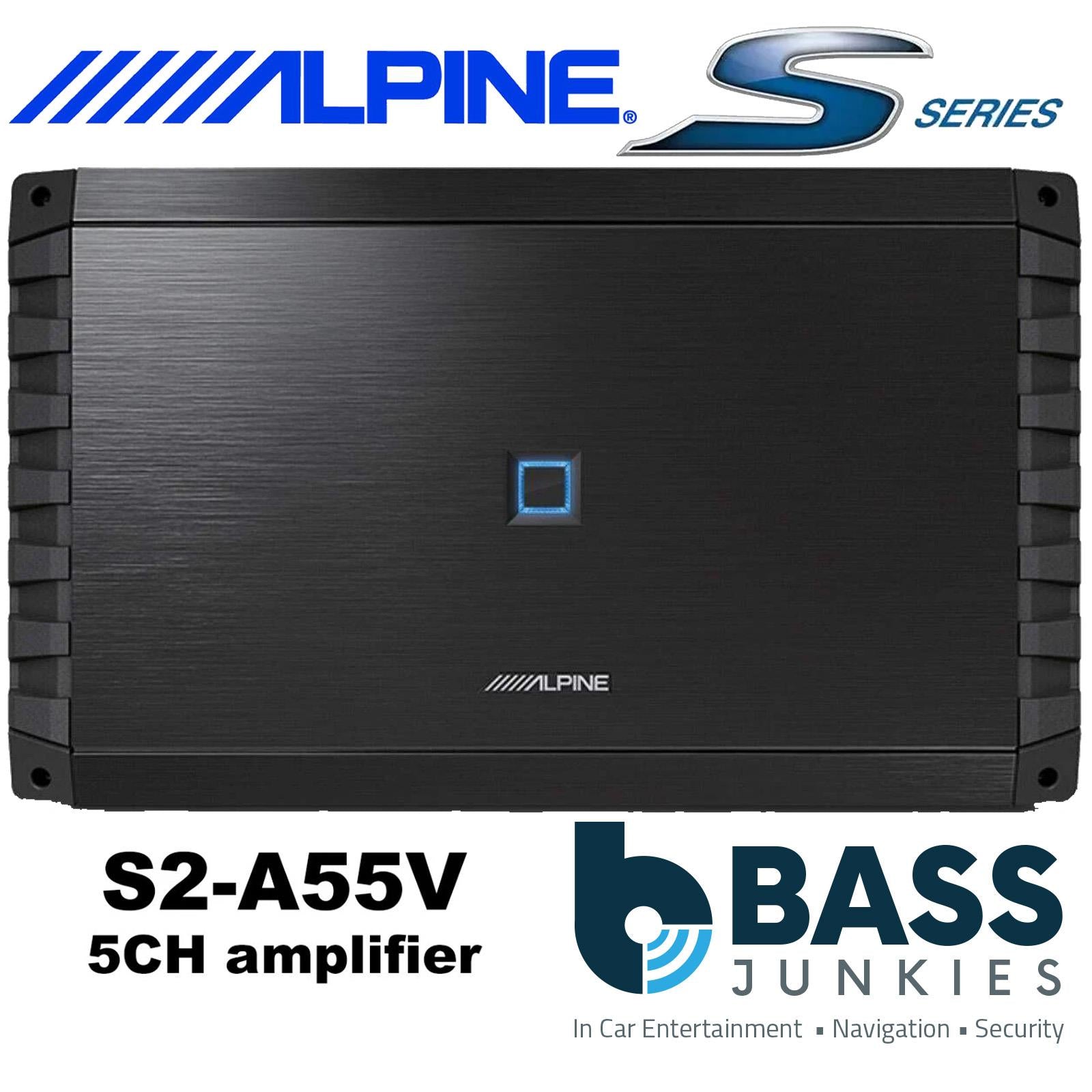 Alpine S2-A55V - 540 Watts 5 Channel Class D Car Speaker & Subwoofer Car Amplifier