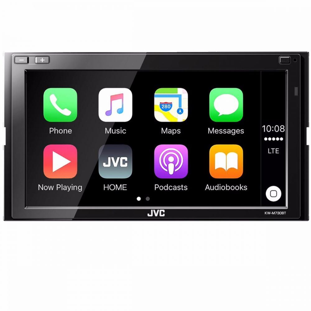 JVC KW-M730BT - 6.8" Mechless Apple Carplay Android Auto Bluetooth Touchscreen, AM/FM Tuner, iPod iPhone Android Control  Car Stereo