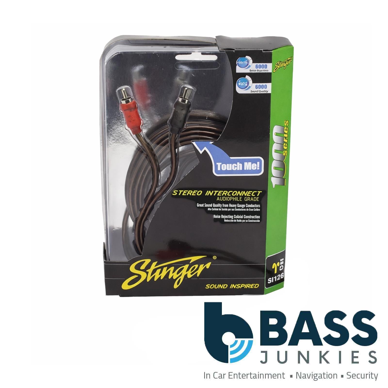 Stinger SI126 - 1000 Series 1.83 Metre 6Ft 2 Channel Car Stereo Amp RCA Phono Cable