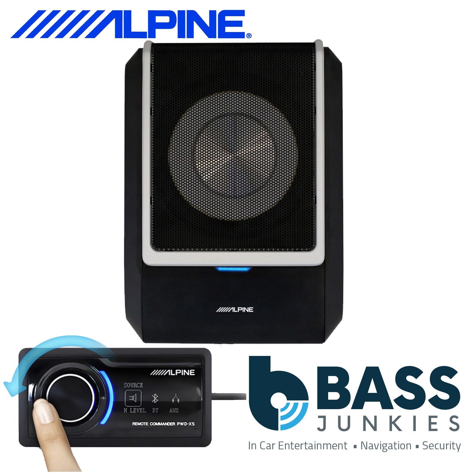 Alpine PWD-X5 - 440 Watts 4.1 Channel DSP & Underseat Powered Car Subwoofer