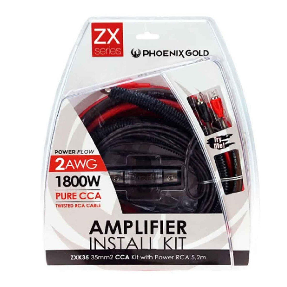 Phoenix Gold ZX Series Pure CCA Amplifier Wiring Kit with Waterproof AFS Fuse Holder