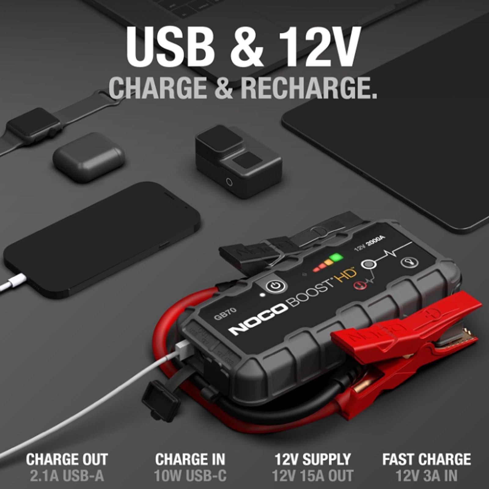 NOCO GB70 - 2000A 12V Boost HD UltraSafe Jump Starter