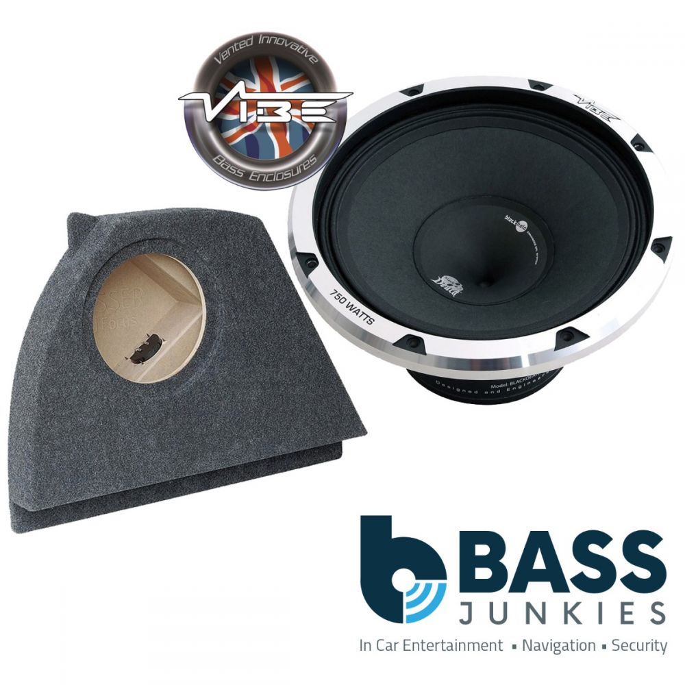 Ford Focus MK1 1998-2005 Vibe BLACKDEATH Pro 10" 500 Watts Car Subwoofer Custom Bass Box Kit