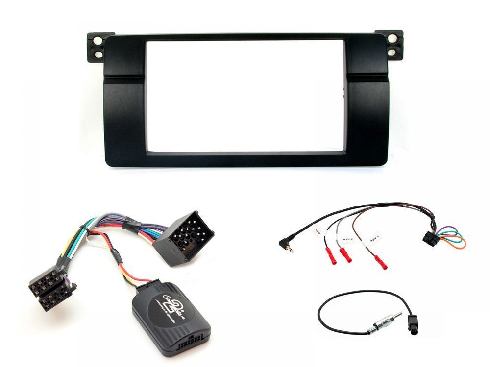 Connects 2 CTKBM03 - BMW 3 Series E46 1998 - 2005 Double Din Facia & Steering wheel Interface Fitting Installation Kit (Center Display)
