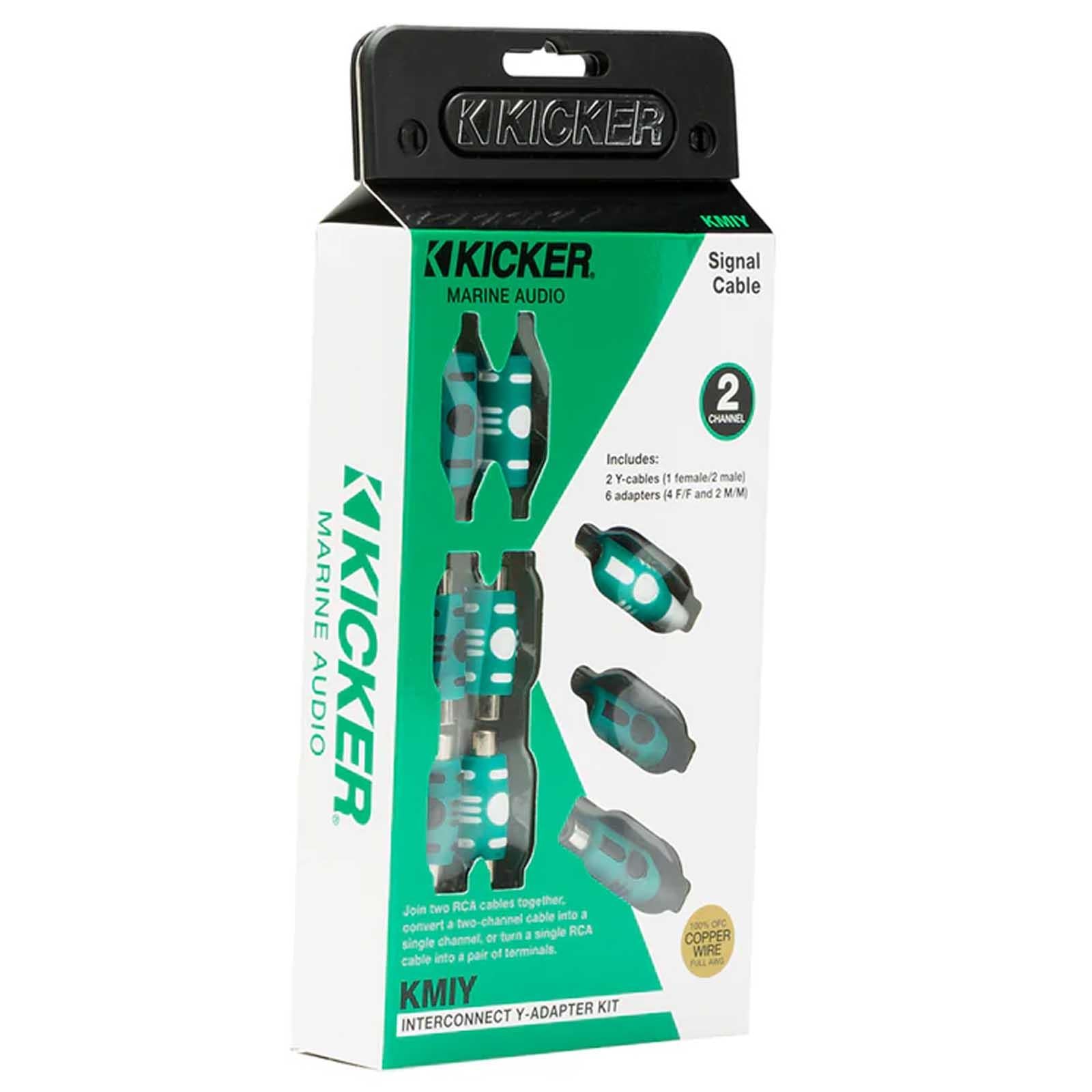 Kicker 47KMIY - Marine RCA Y Splitter Cable Adapter OFC 2 Channel