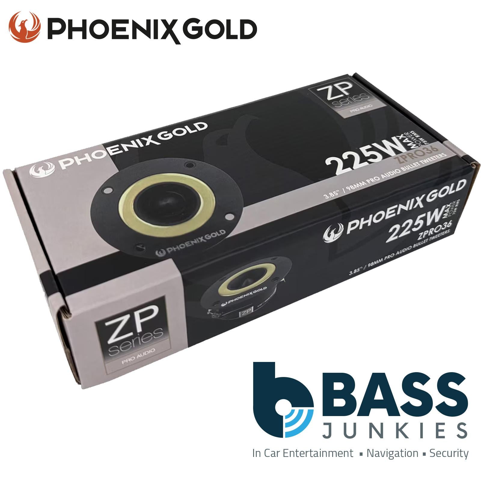 Phoenix Gold ZPRO36 - 450 Watts 3.8" Pro Audio SPL Bullet Car Tweeters Pair