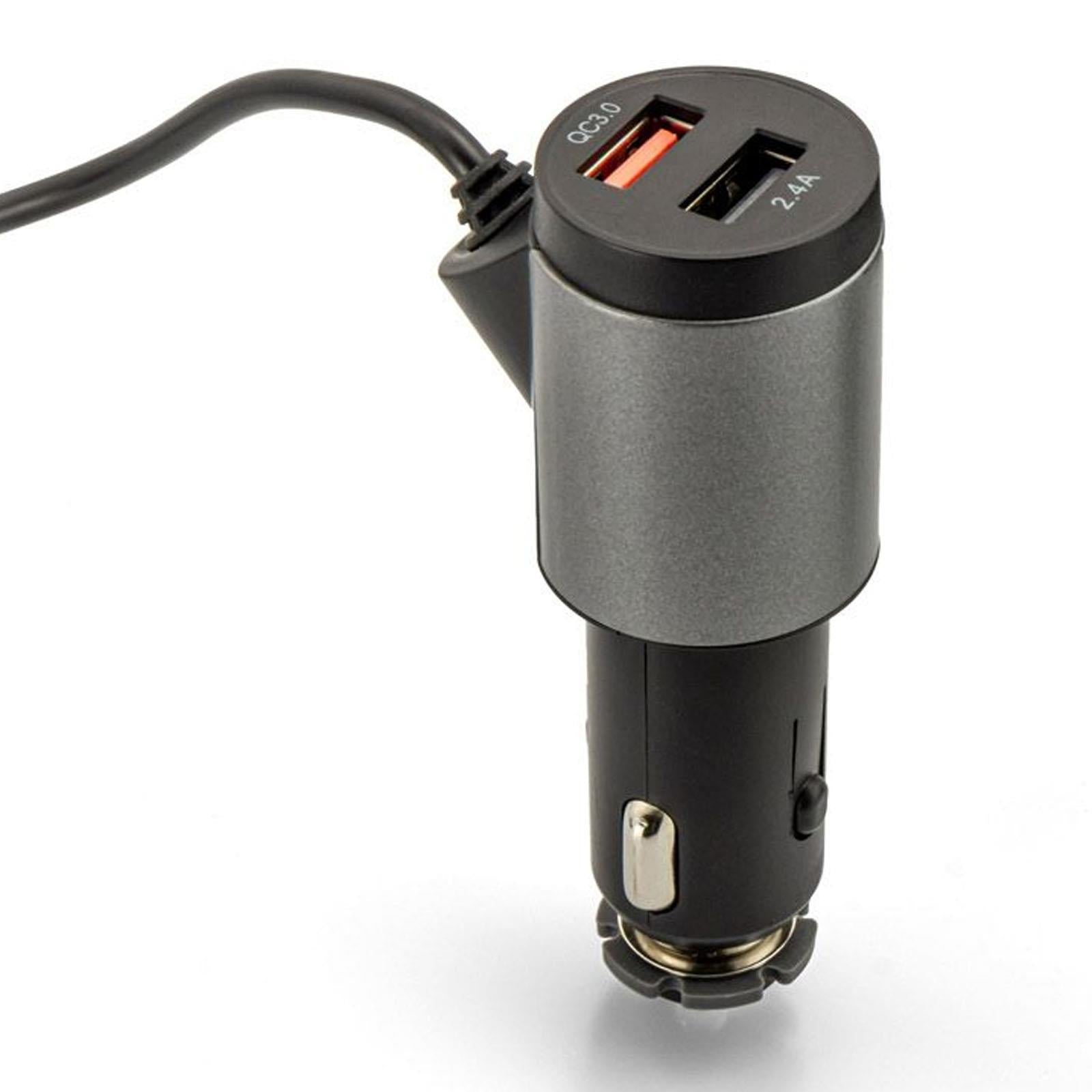 Caliber Bluetooth FM Transmitter with Dual USB Fast Charging Hands-Free Calling