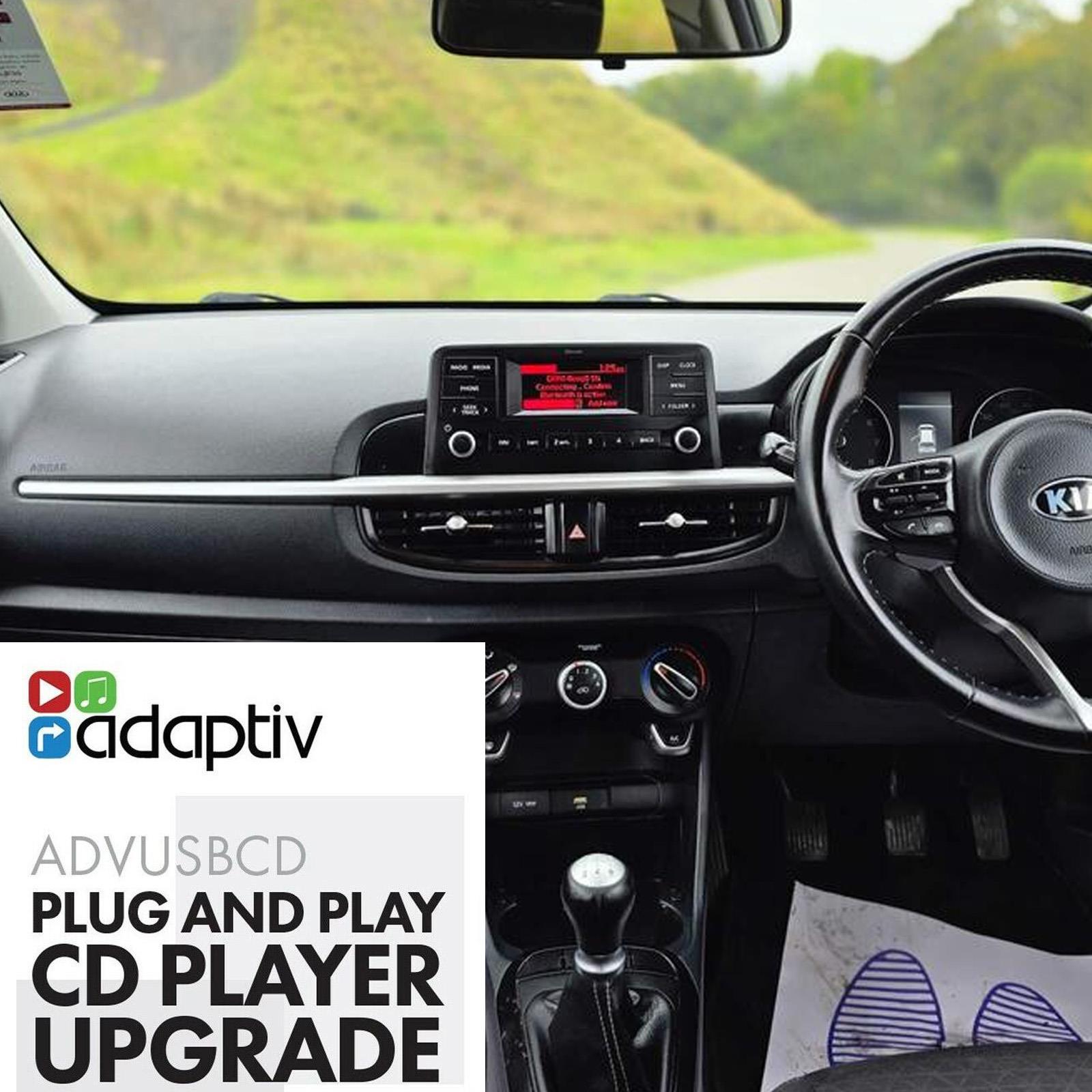 Retrofit USB Direct Plug & Play Add on CD Player for KIA Picanto MK3 2017 Onwards