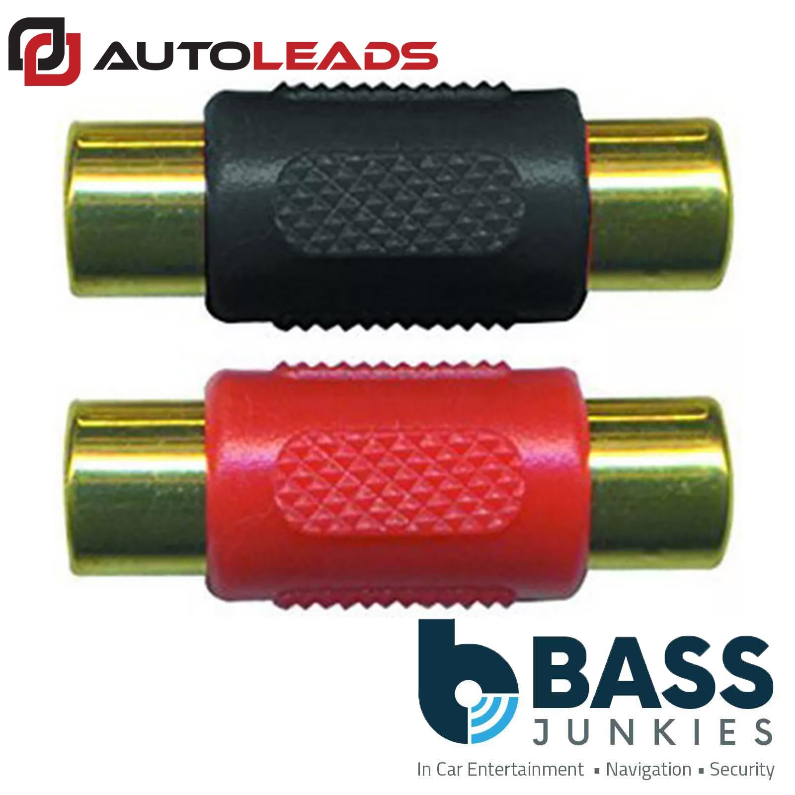 Autoleads RCA Female to Female Coupler Connector Pack of 2 1x Red 1x Black