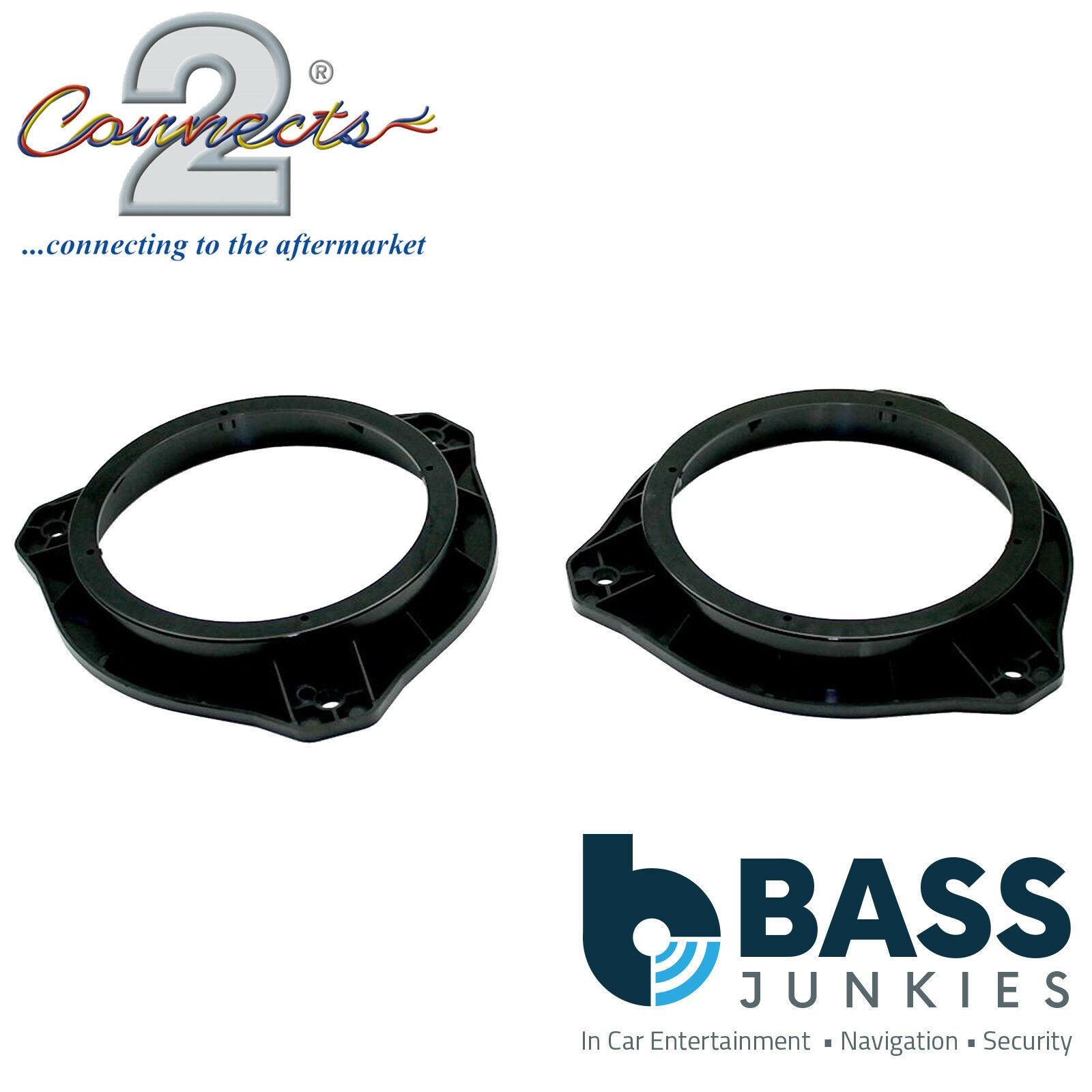 Connects2 CT25KI09 - Kia Rio 2015 Onwards 130mm 5.25" Front Door Car Speaker Adapter Brackets