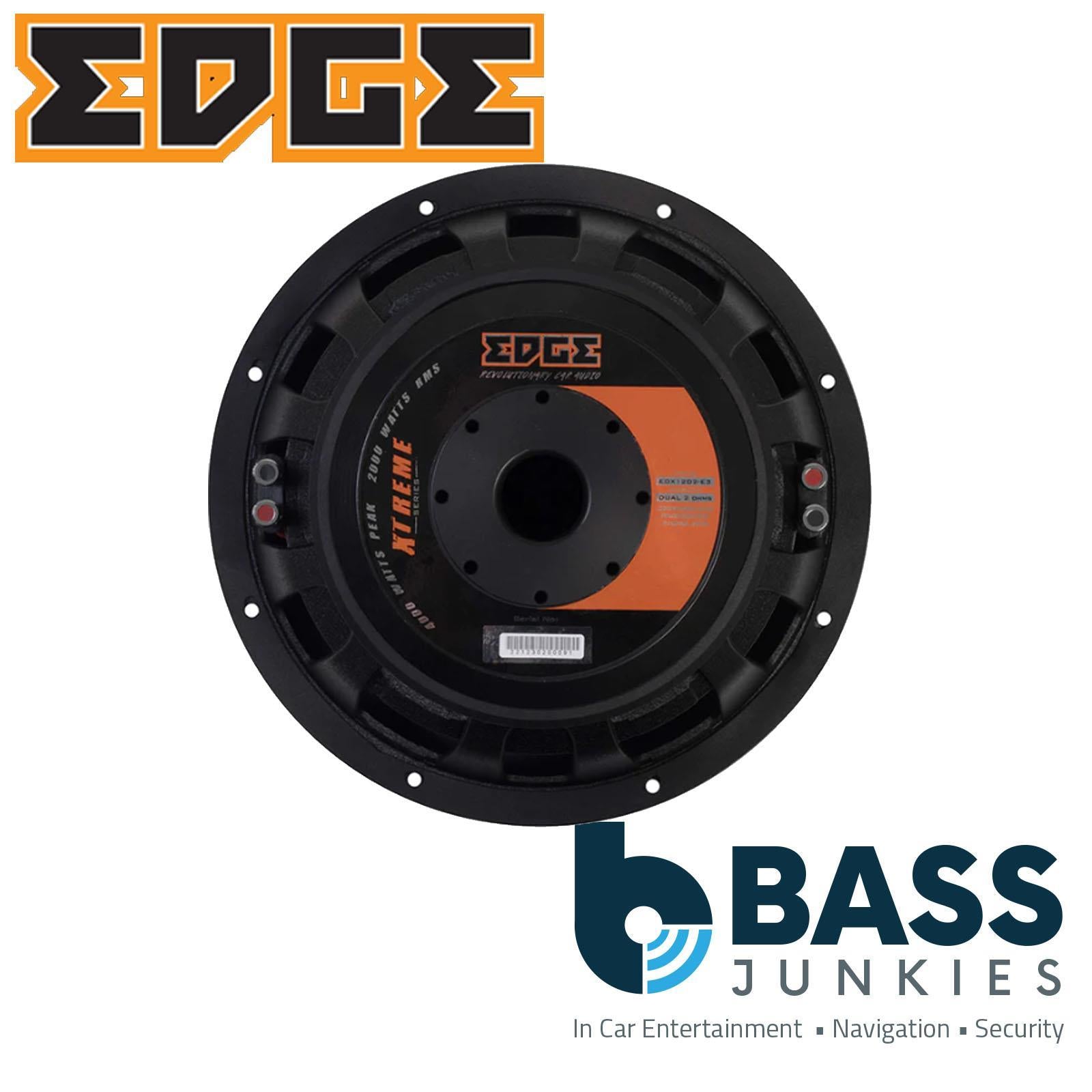 EDGE EDX12D2-E0 XTREME SERIES 12” 2000 WATTS RMS DUAL 2OHM Car SUBWOOFER