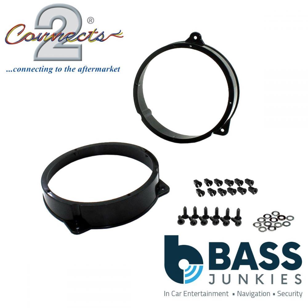 Connects2 CT25MC06 - Mercedes-Benz CLK W208 1997 - 2003 165mm 6.5" Front Door Car Speaker Adapter Brackets
