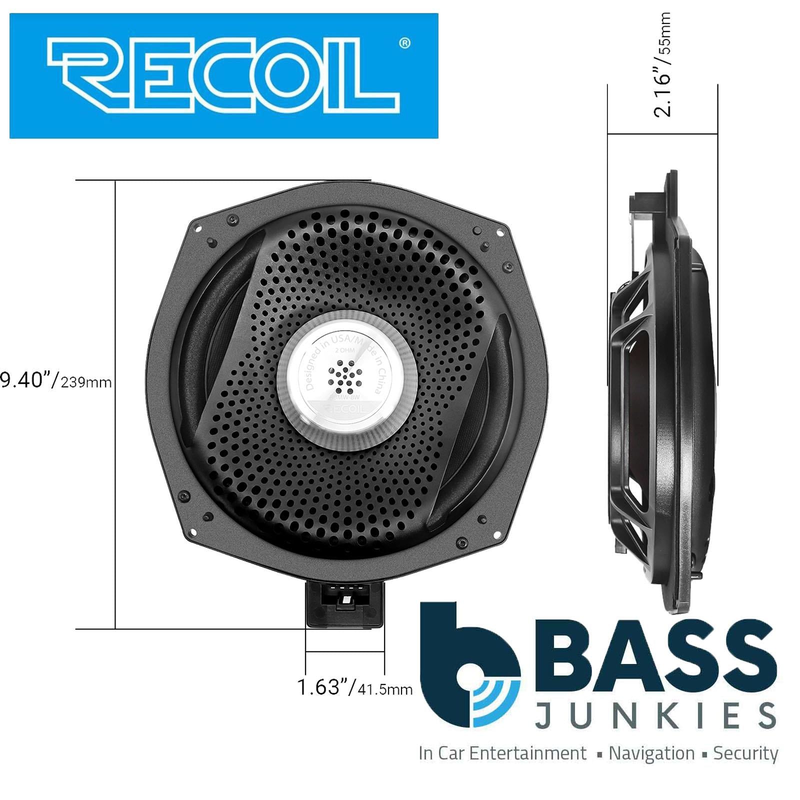 Recoil RBMW-8W - BMW 1, 3, 4, 5, 6 Series & X1, X3 Underseat Car Bass Subwoofers
