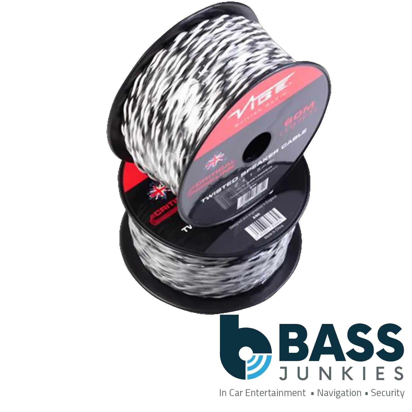 Vibe Critical Link - CLSPK1.5WHITE-V4  60m White Twisted Car Audio Speaker Cable