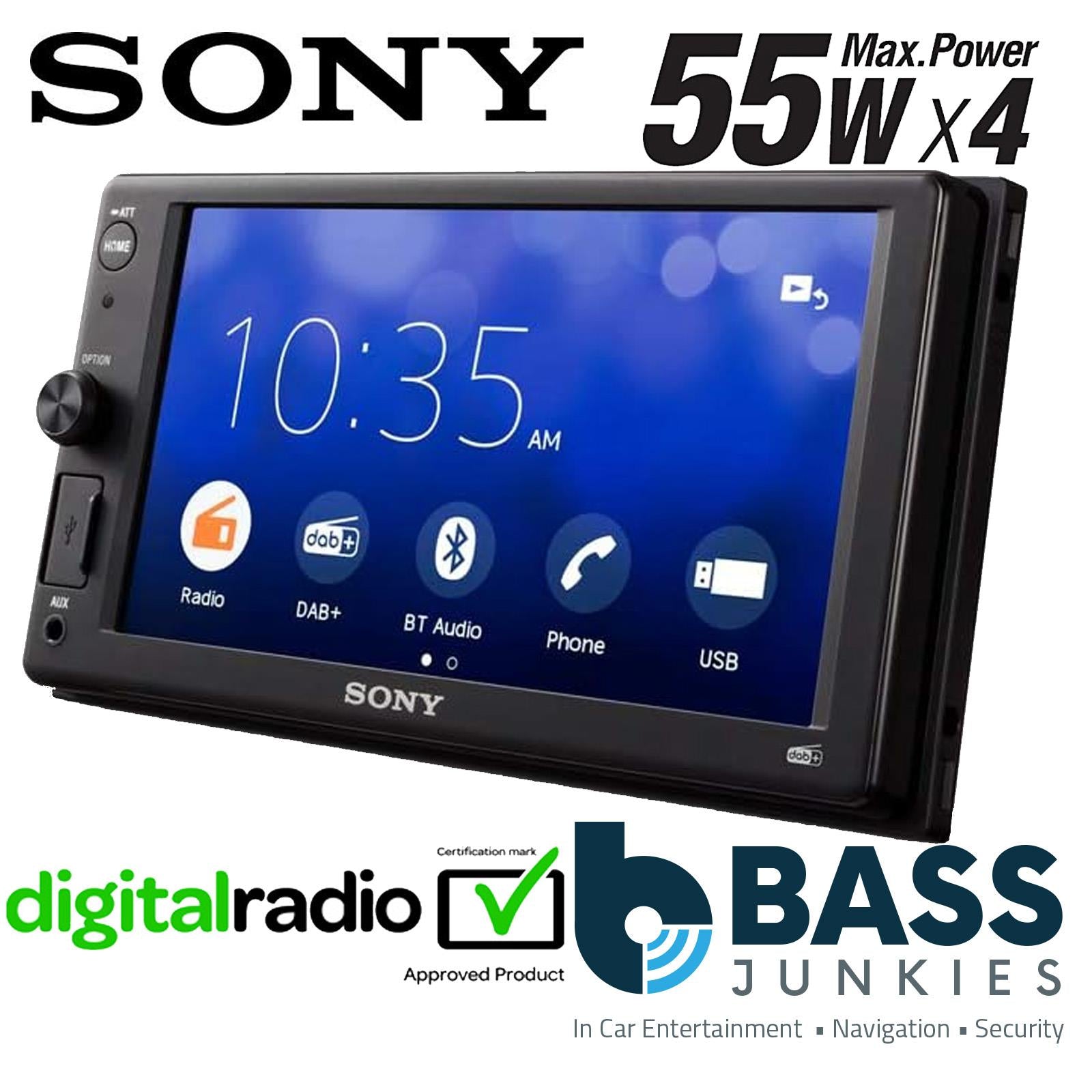 Sony XAV-1550D 6.2" Double Din Weblink Bluetooth USB DAB+ Radio Touchscreen Car Stereo