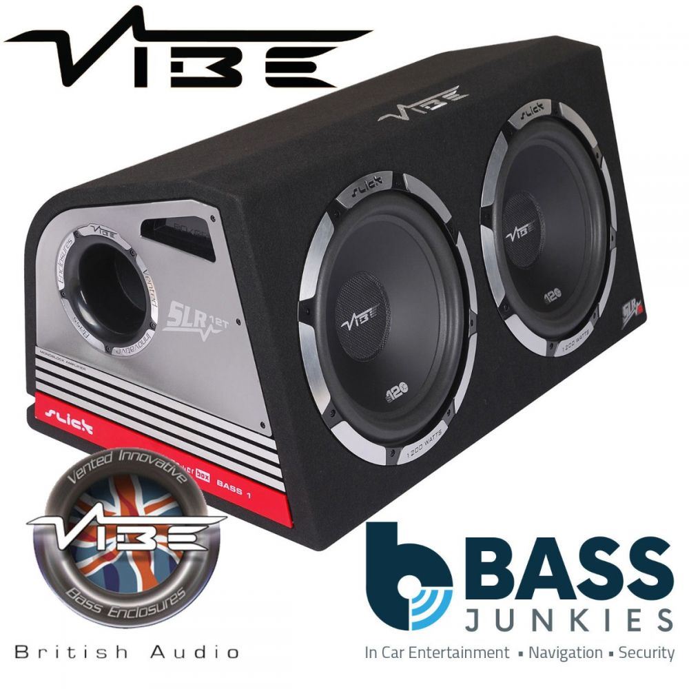 Vibe SLICK SLR12TA 2400 Watts Twin 12" 30cm Active Amplified Bass Box Car Enclosure
