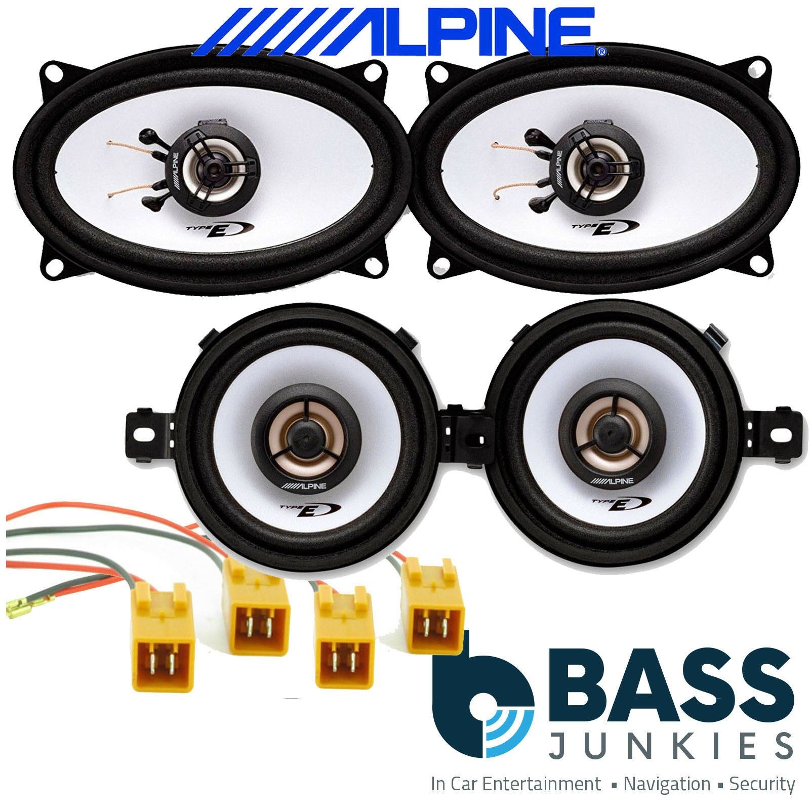 Fiat Punto Cabrio MK1 93-99 ALPINE 660 Watts Front Dash & Rear Car Speakers Kit