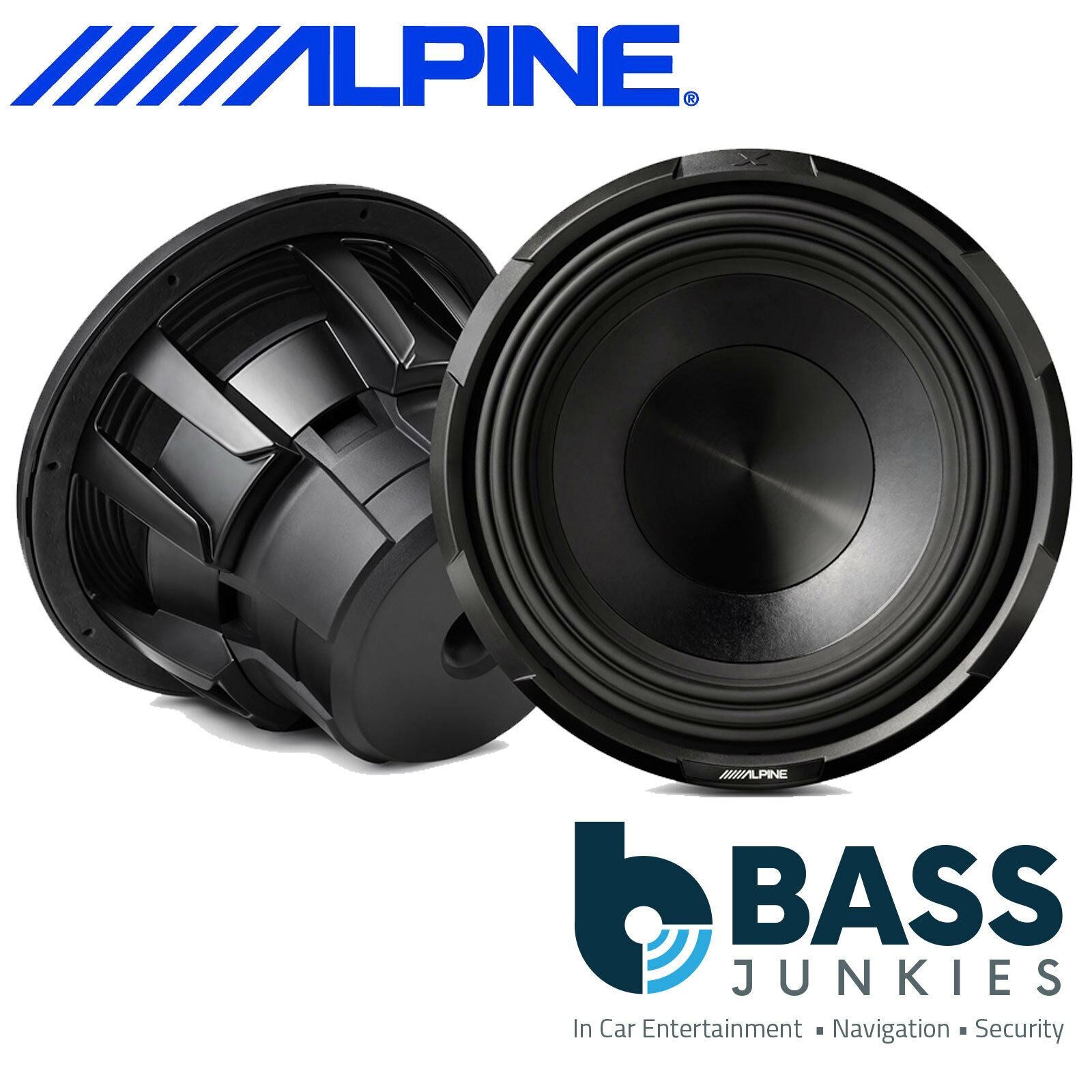 Alpine X-W12D4 Type X 12" Dual 4 Ohm 2700 Watts Car Bass Sub Subwoofer
