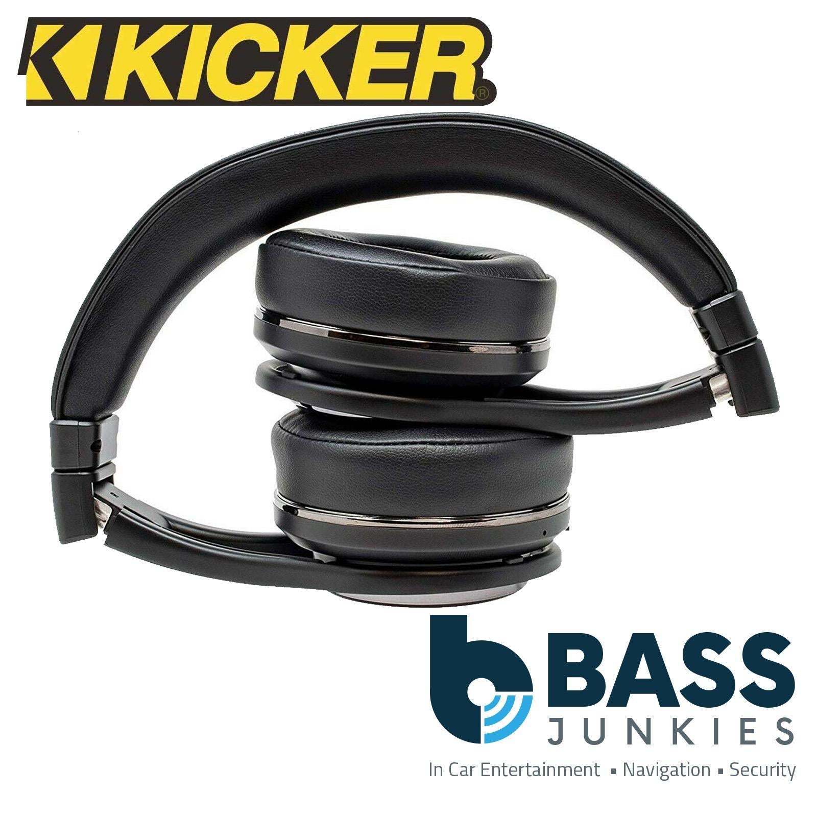 Kicker KA45HPBT - On Over Ear Bluetooth Noise Cancelling Headphones - Black