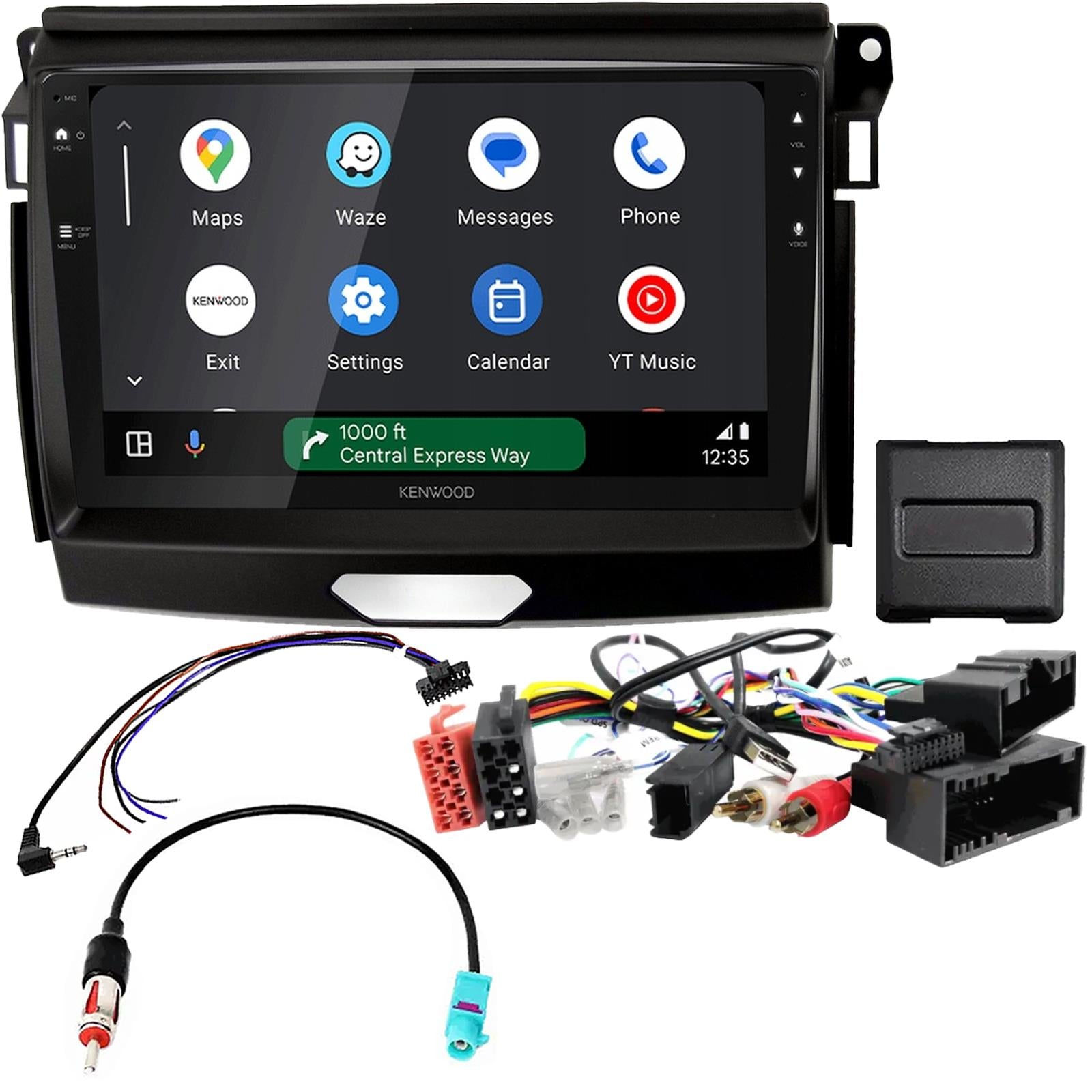 Kenwood 9" CarPlay Android Car Stereo Fascia Kit For Ford Ranger 2015 Onwards