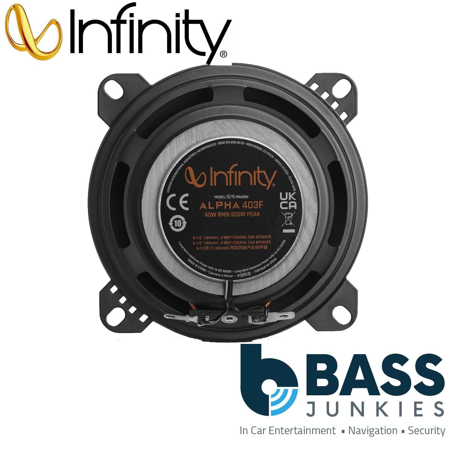 Infinity By Harman - Alpha 403F 320 Watts 4-inch 10cm 2-way Car Dash Speakers