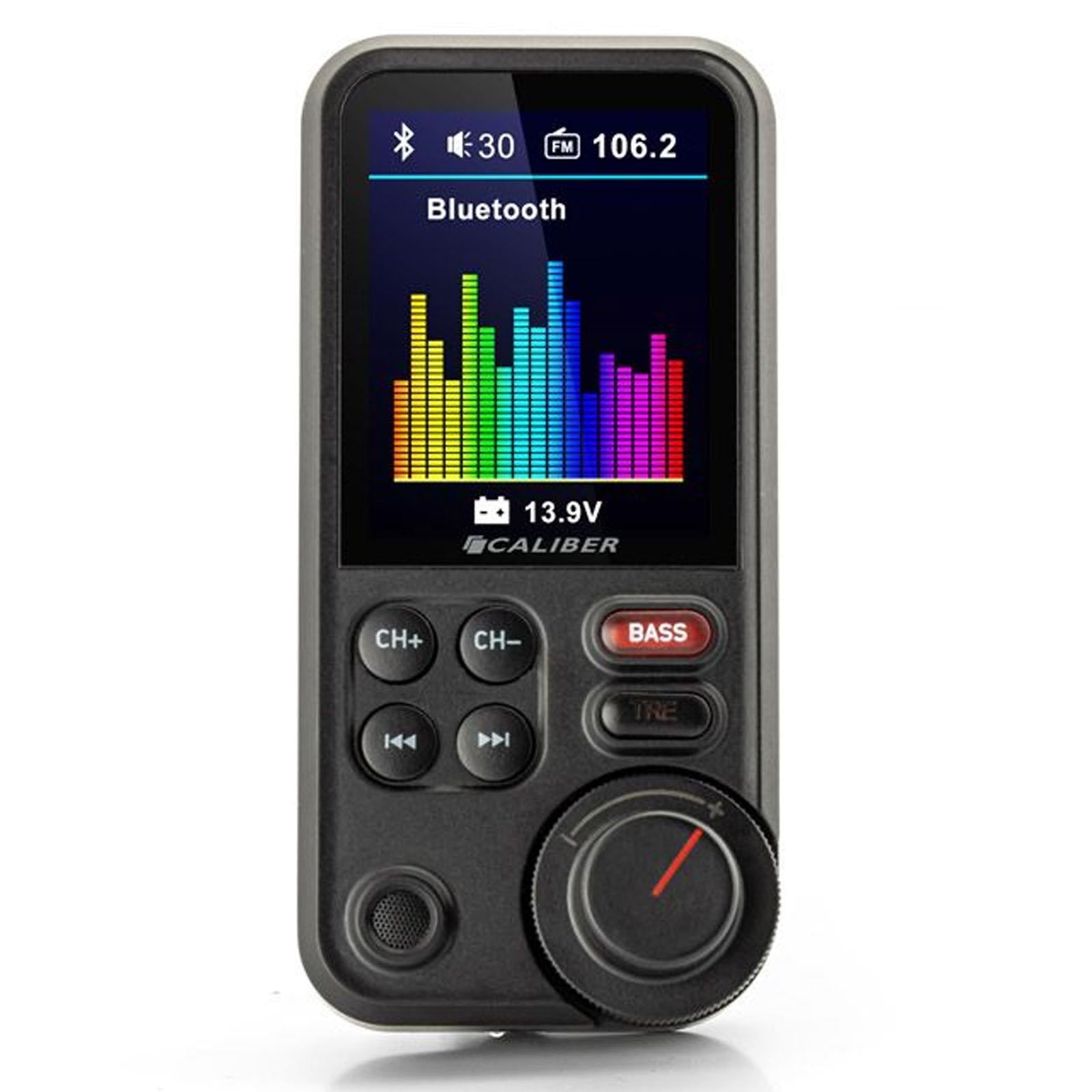 Caliber Bluetooth FM Transmitter with Dual USB Fast Charging Micro SD & Hands-Free Calling