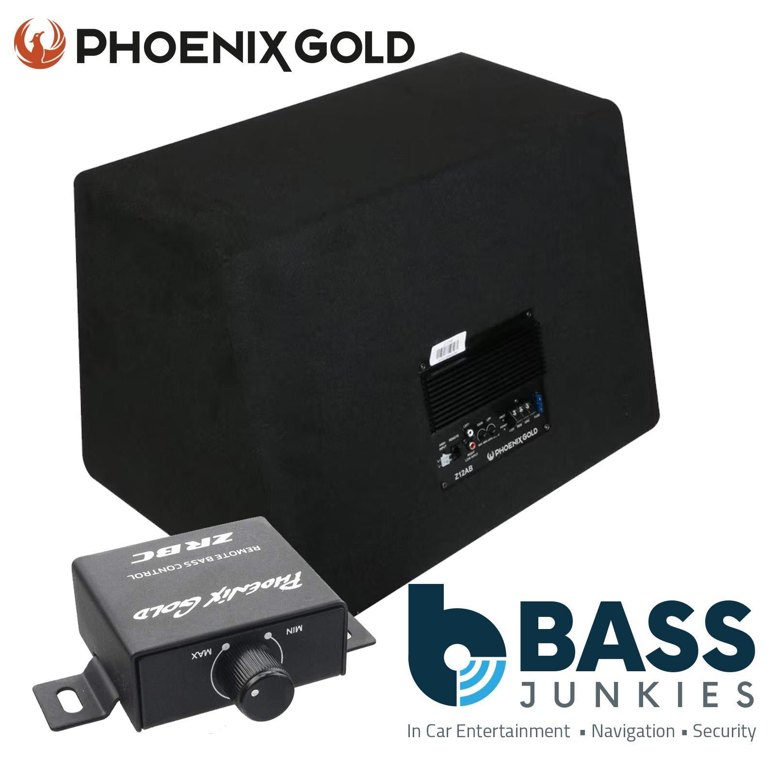 Phoenix Gold Z12AB 12" 1000 Watts Amplified Active Car Subwoofer Amp Bass Box