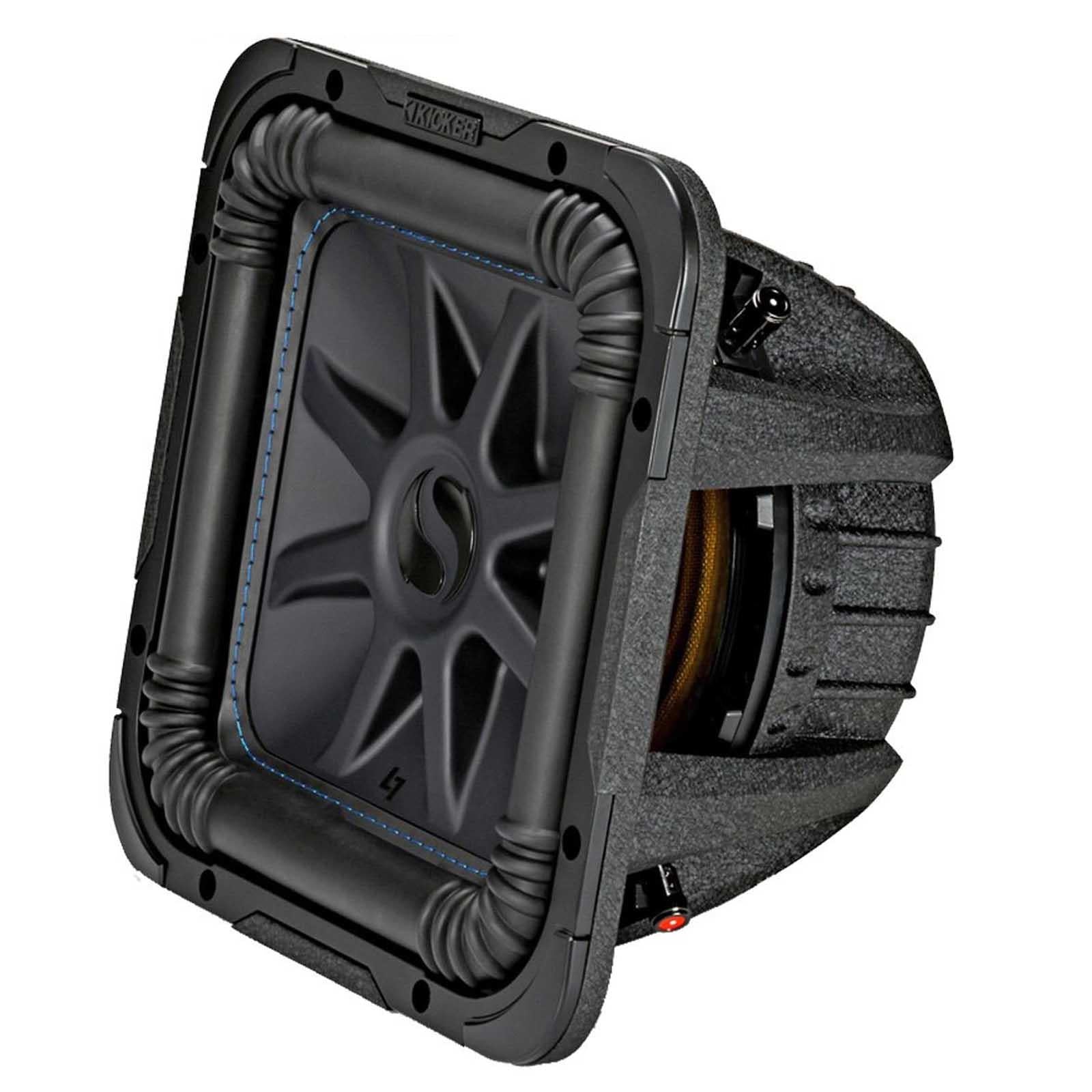 Kicker 44L7S102 - 1200 Watts 10" Solo-Baric L7S Square 2 Ohm Car Sub Subwoofer