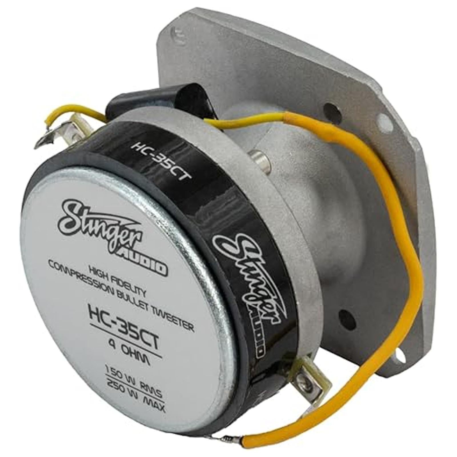 Stinger HC-35CT - 3.5" 250 Watts High-Fidelity Car Audio Compression Bullet Tweeters