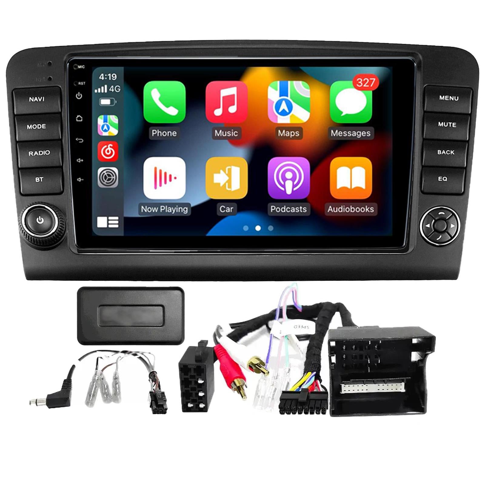 UPGRADED 9" CarPlay Android Car Stereo Kit For Mercedes ML GL Amplified 2006-2012