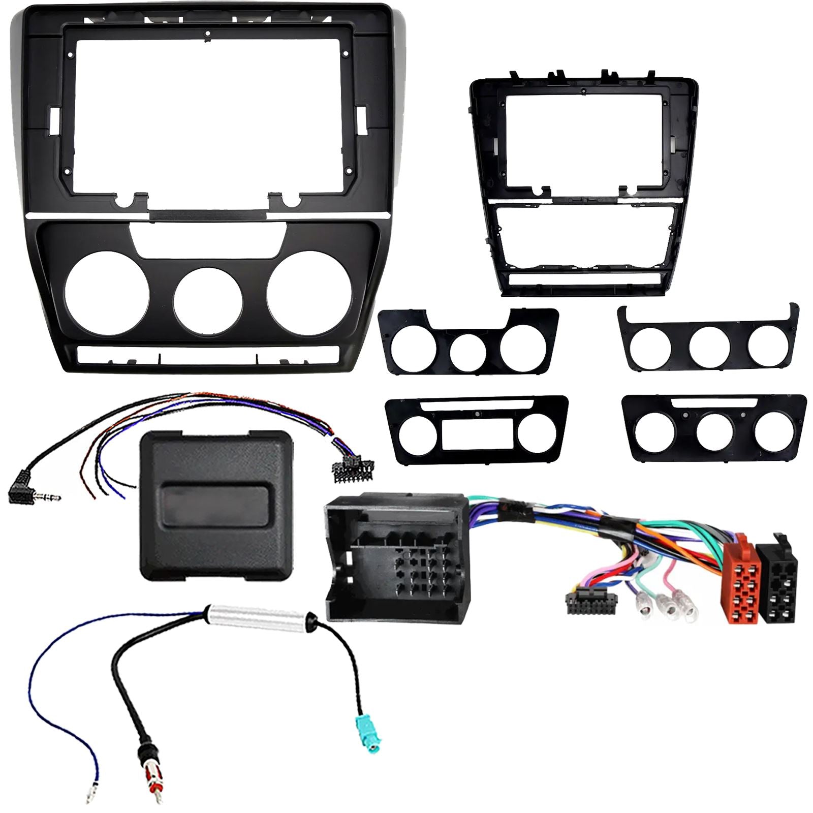 For Skoda Octavia Black 2004 -14 Fascia Panel Interface for 9" Android Car Radio