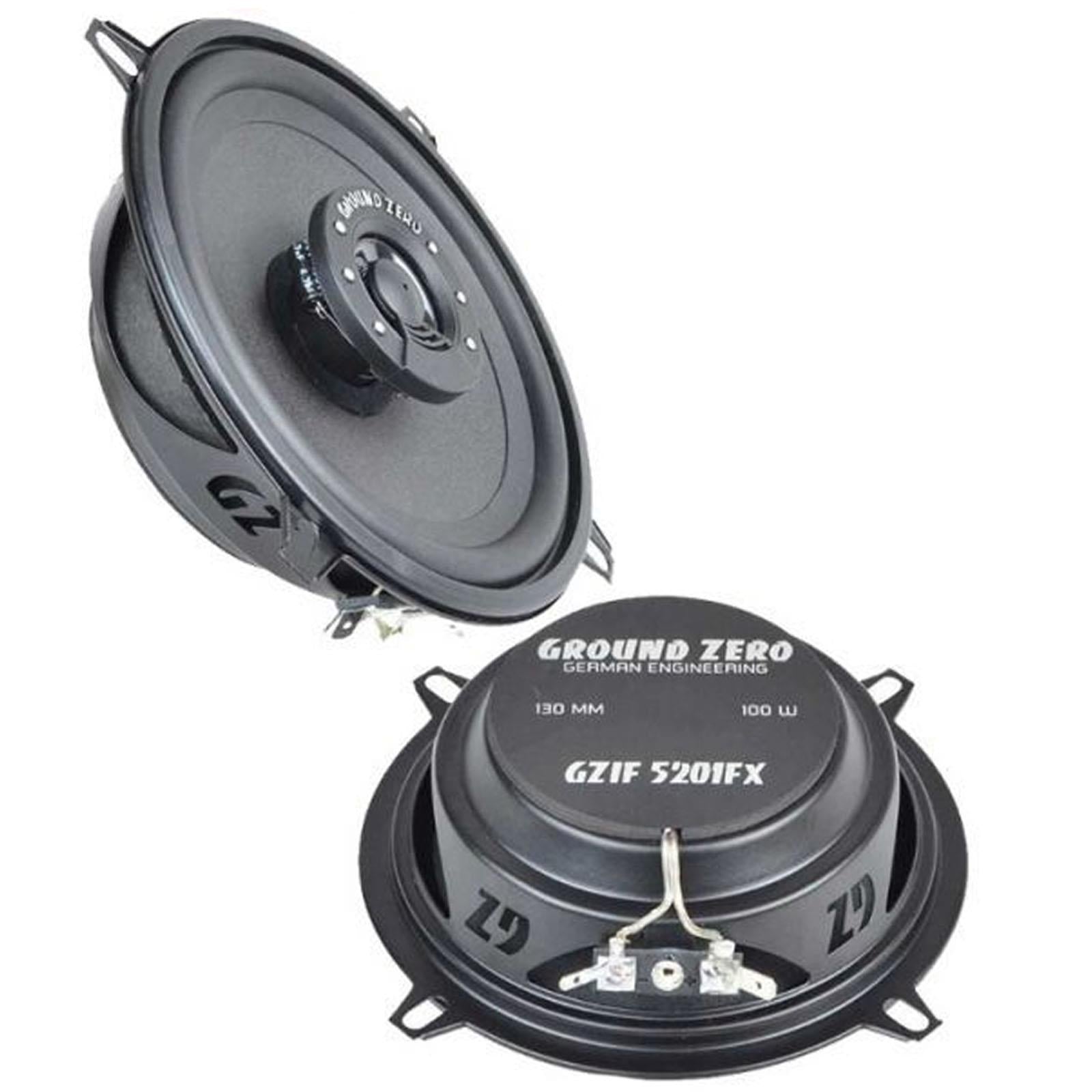 Ground Zero GZIF 5201FX - 5.25" 100 Watts 2 Way Coaxial Car Speakers - Pair