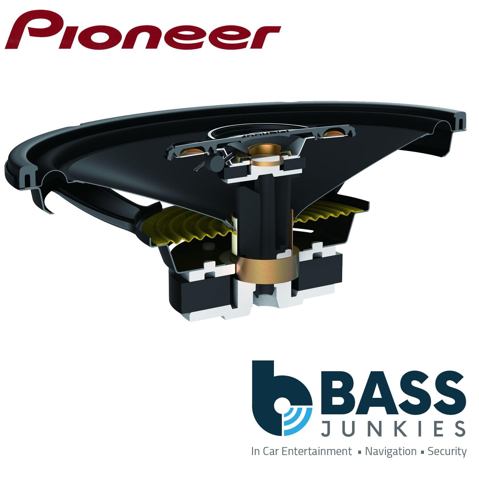 Pioneer TS-A6881F 6 x 8 inch 4-Way 350W Max Power Car Audio Coaxial Speakers