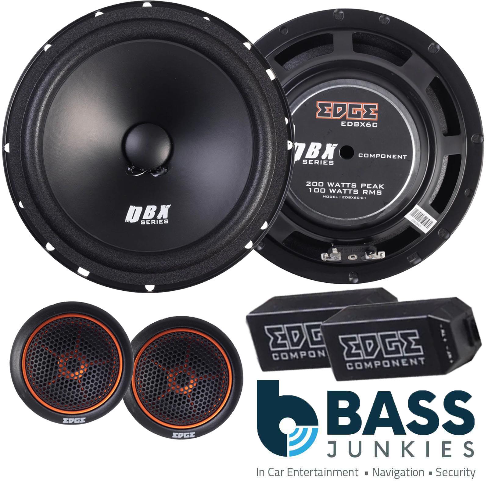 Edge EDBX6C-E1 - 6.5" 400 Watts 3-Way Component Car Front Rear Door Speaker Kit