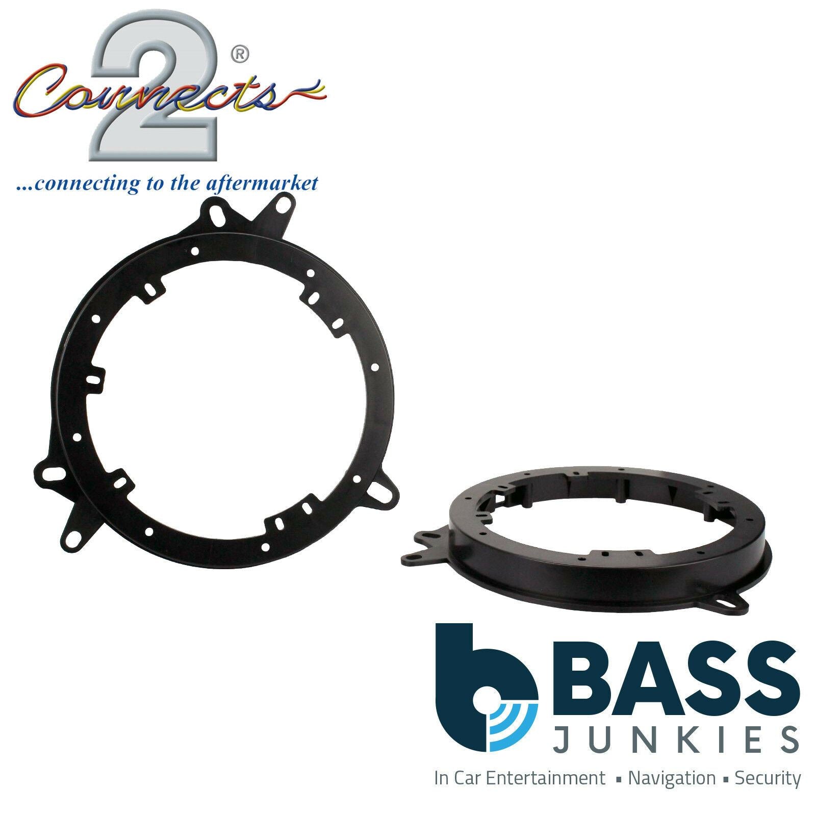 Connects2 CT25TY16 - Toyota 4Runner Highlander Prius RAV4 165mm 6.5" Front & Rear Car Speaker Adapter Brackets
