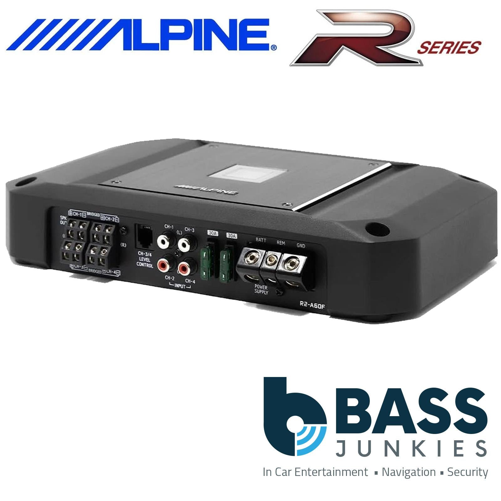 Alpine R2-A60F - 600 Watts RMS 4 Channel Class-D Car Amplifier Hi-Res Audio Amp