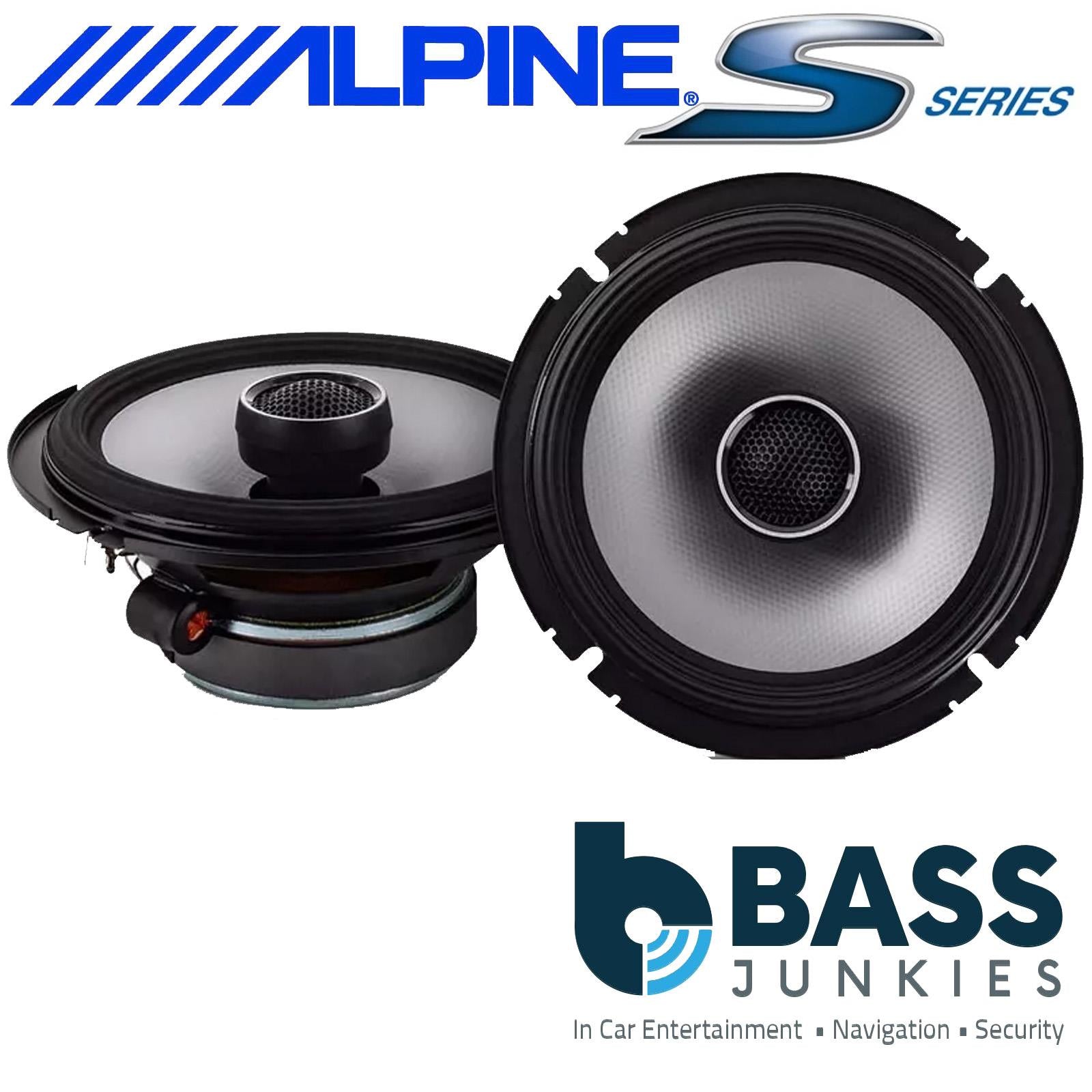 Alpine S2-S65 - 480 Watts a Pair 2 Way 6.5" 17cm Coaxial Car Van Door Speakers