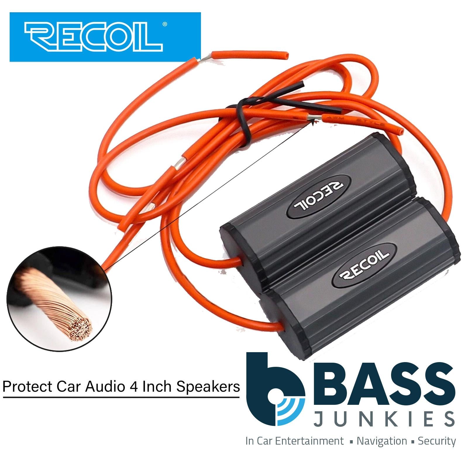 RECOIL BB-4 - 0-1.2kHz Bass Blockers Designed to Protect 4 Inch 10cm Car Speakers