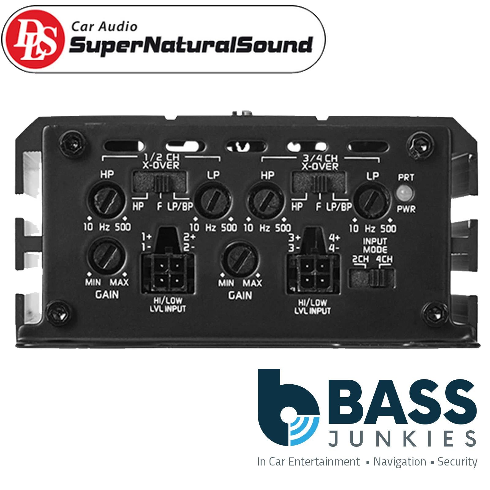 DLS PS4.110 - Slim Micro 4 Channel Amplifier 440 Watts RMS Class D Car Audio Amp