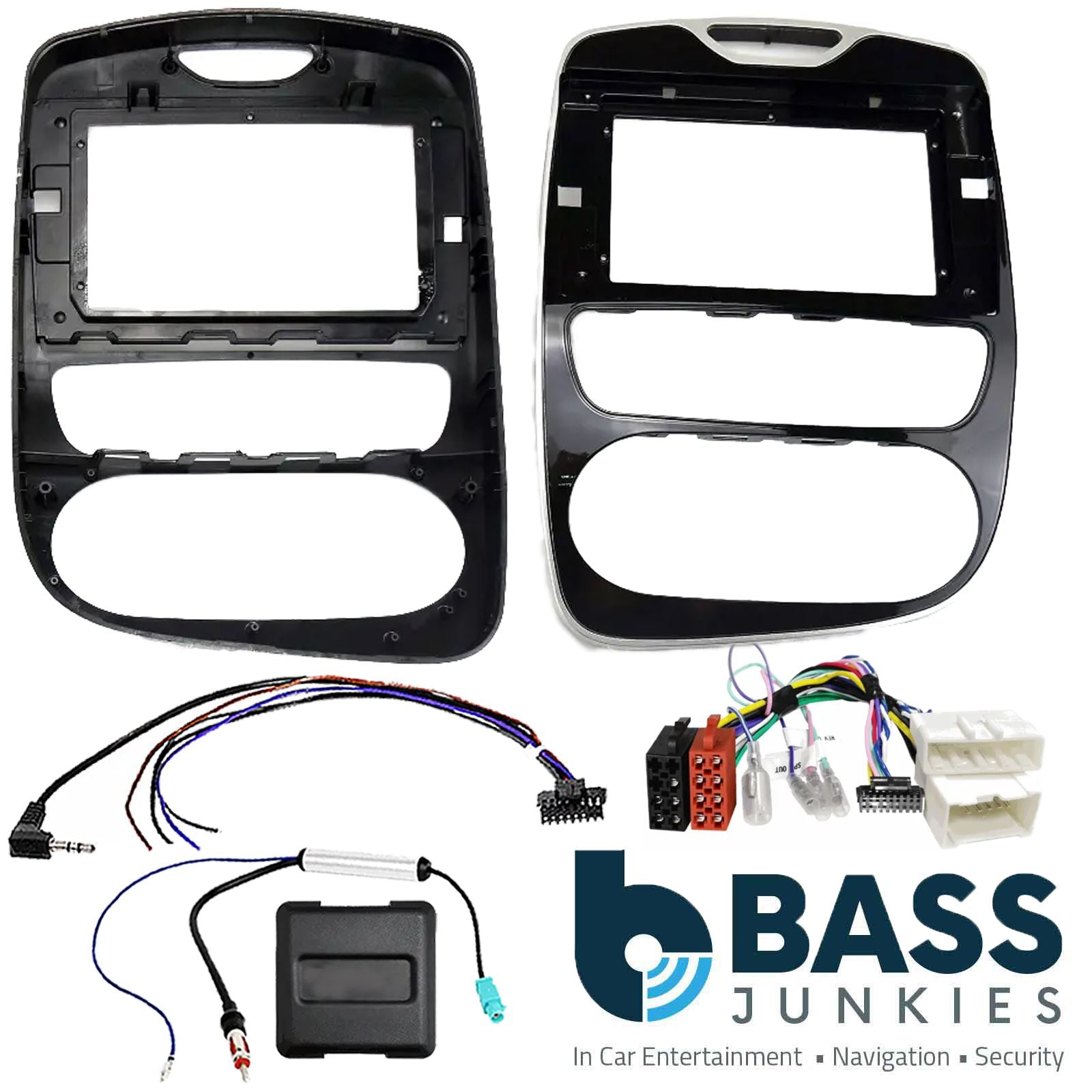 Kenwood 9" CarPlay Android Car Stereo Fitting Kit For Renault Clio Black 2017 On