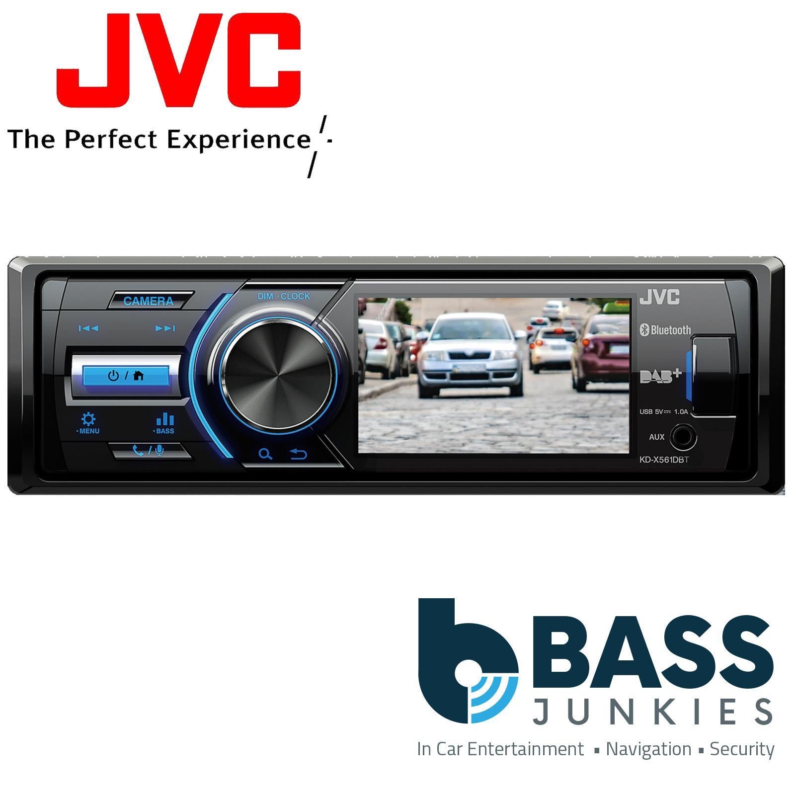 JVC KD-X561DBT 3" Screen Bluetooth DAB Reversing Camera Input USB AUX Car Stereo