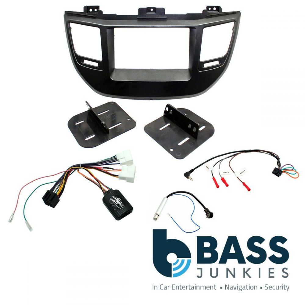 Connects2 CTKHY20 Hyundai Tucson Car Stereo Double Din Fascia Steering Wheel Interface Kit
