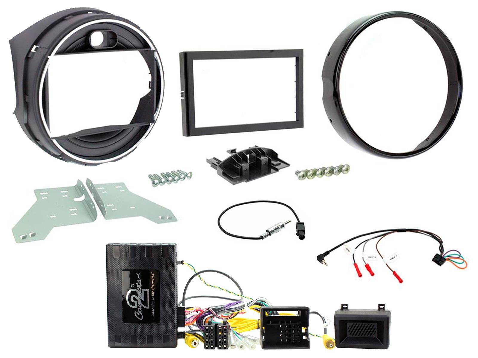 Double Din Stereo Fitting Kit + Steering Wheel Stalk Controls to fit BMW Mini 2014- | BMW Mini 2014- | BMW Mini-Countryman 2014-