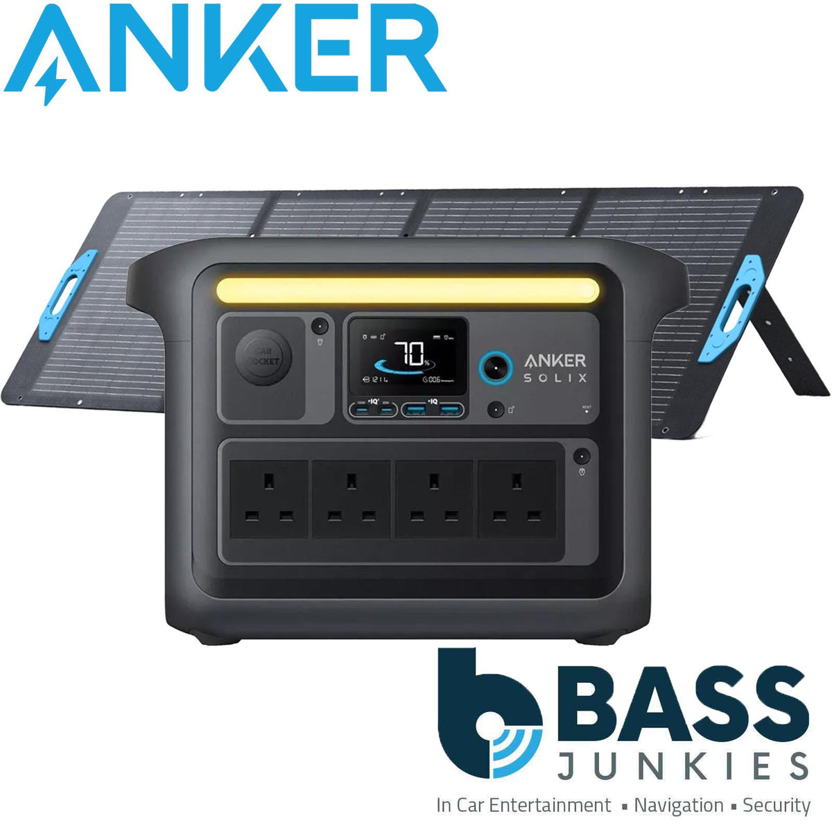 Anker SOLIX - C1000 Gen 2 1024Wh 2000 Watt Portable Power Station with PS200 200 Watt Solar Panel