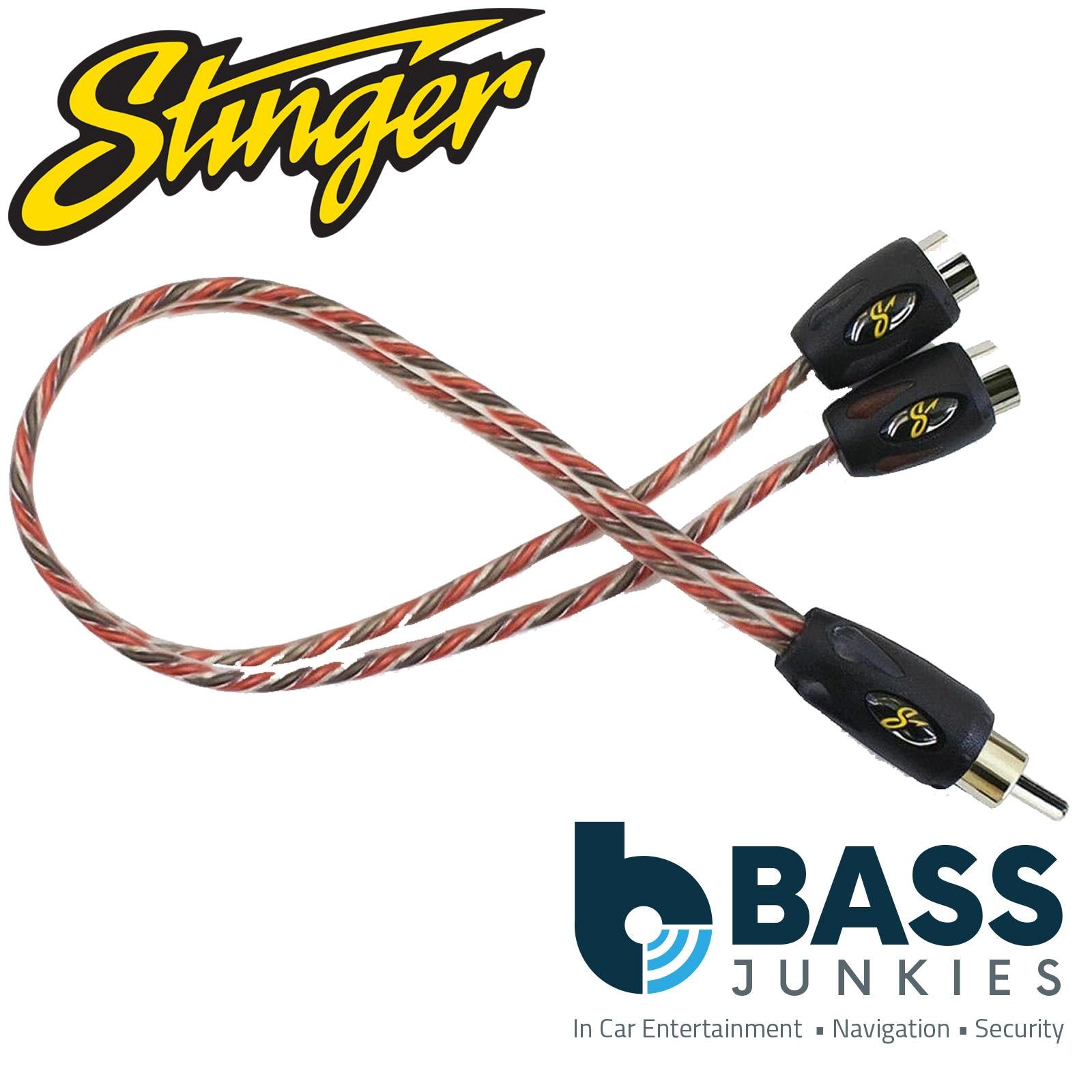 Stinger SI42YF 2-Channel 4000 Series RCA Y-Adapter Cable (2 Female to 1 Male)
