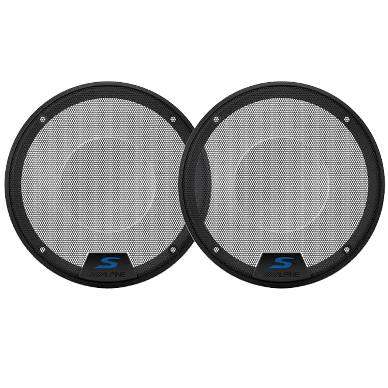 Alpine KTE-S65G - Metal Mesh Grilles for S2-S65 & S2-S65C & 6.5" Car Speakers