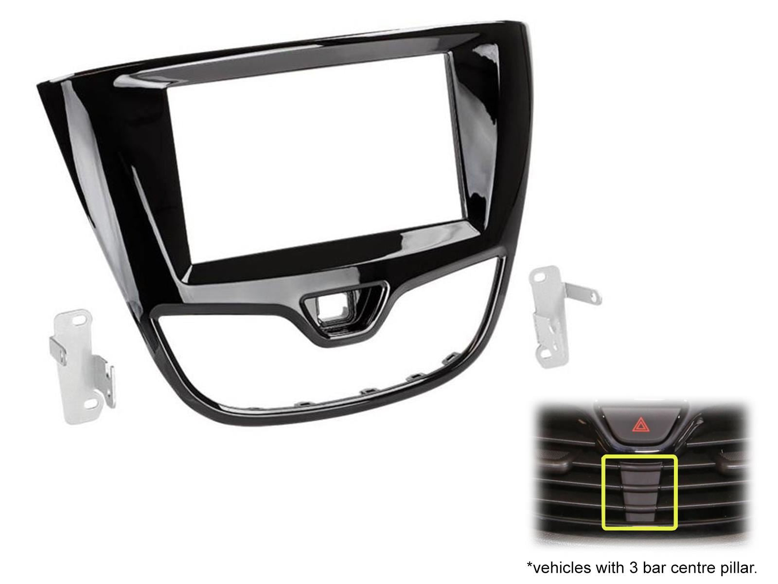 Grundig 6.8" Apple Android Double Din Stereo Fitting Kit + Steering Wheel Stalk Controls to fit Opel Karl 2015- | Vauxhall Viva 2015-