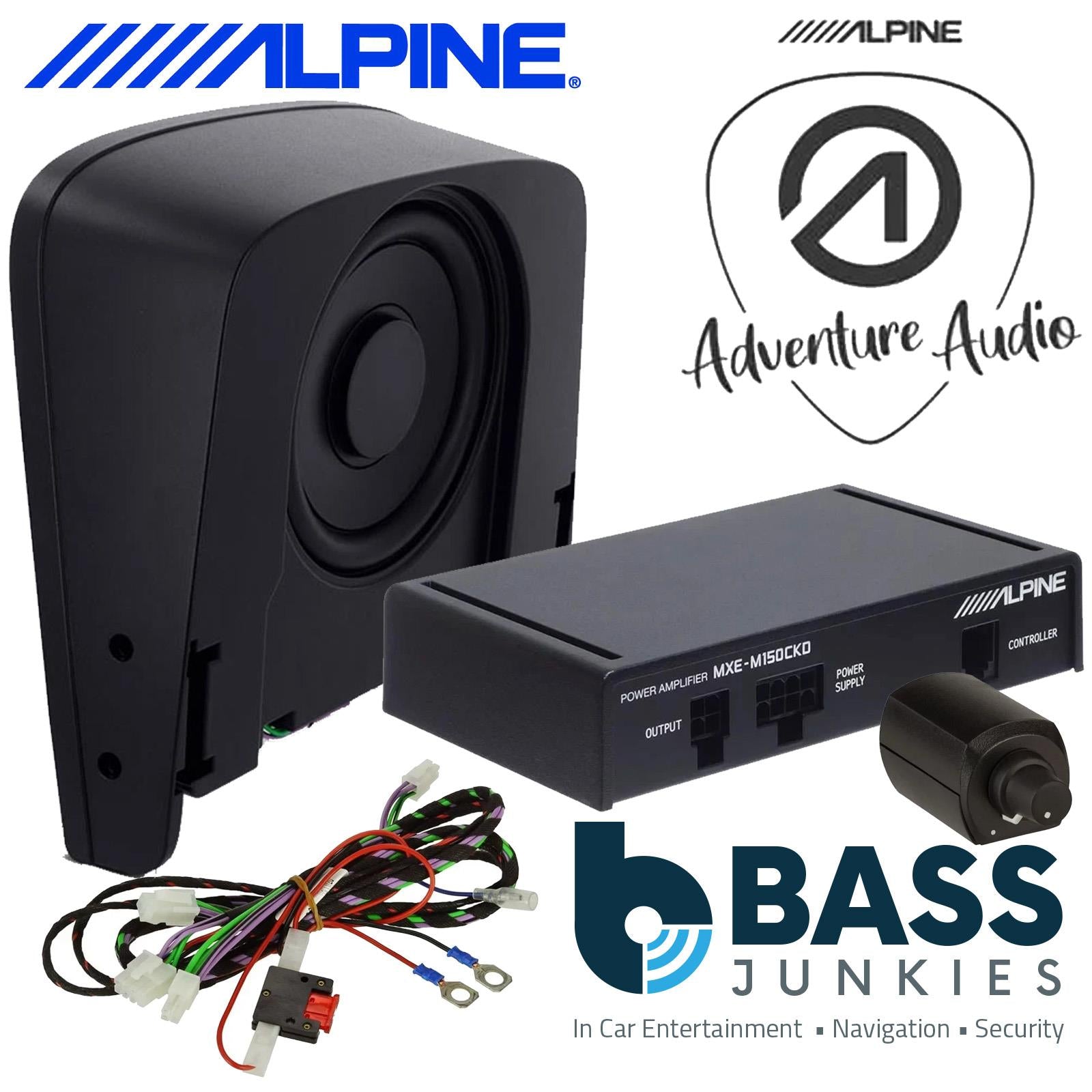 Alpine SWC-D84DU SWA-150KIT - Adventure Sound Car Amplifier & Subwoofer Bass Box for Fiat Ducato 3 (7,8 Models) 2022 On
