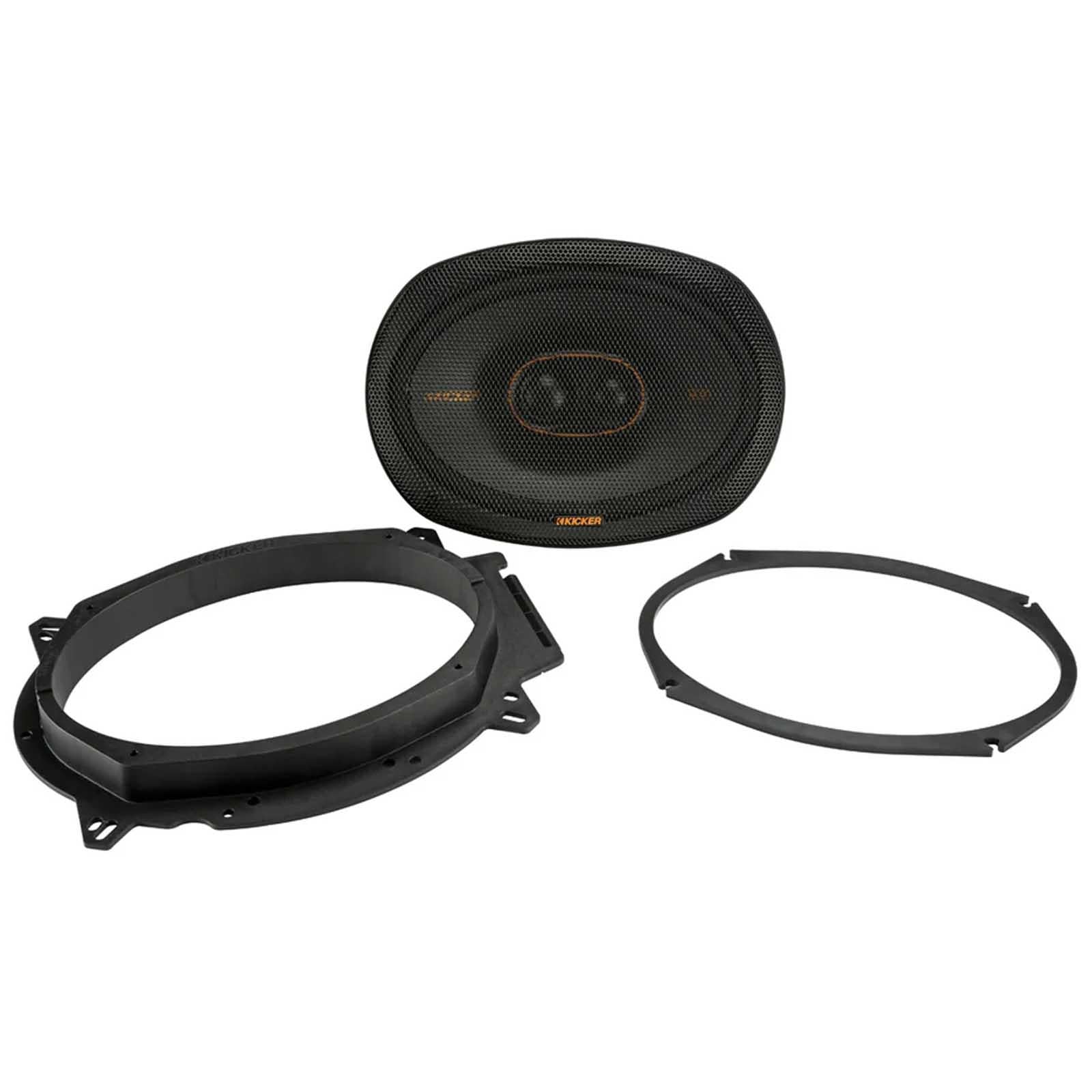 Kicker 51KSC69304 - 6x9" 300 Watts 3-Way Coaxial Rear Shelf Car Speakers Pair