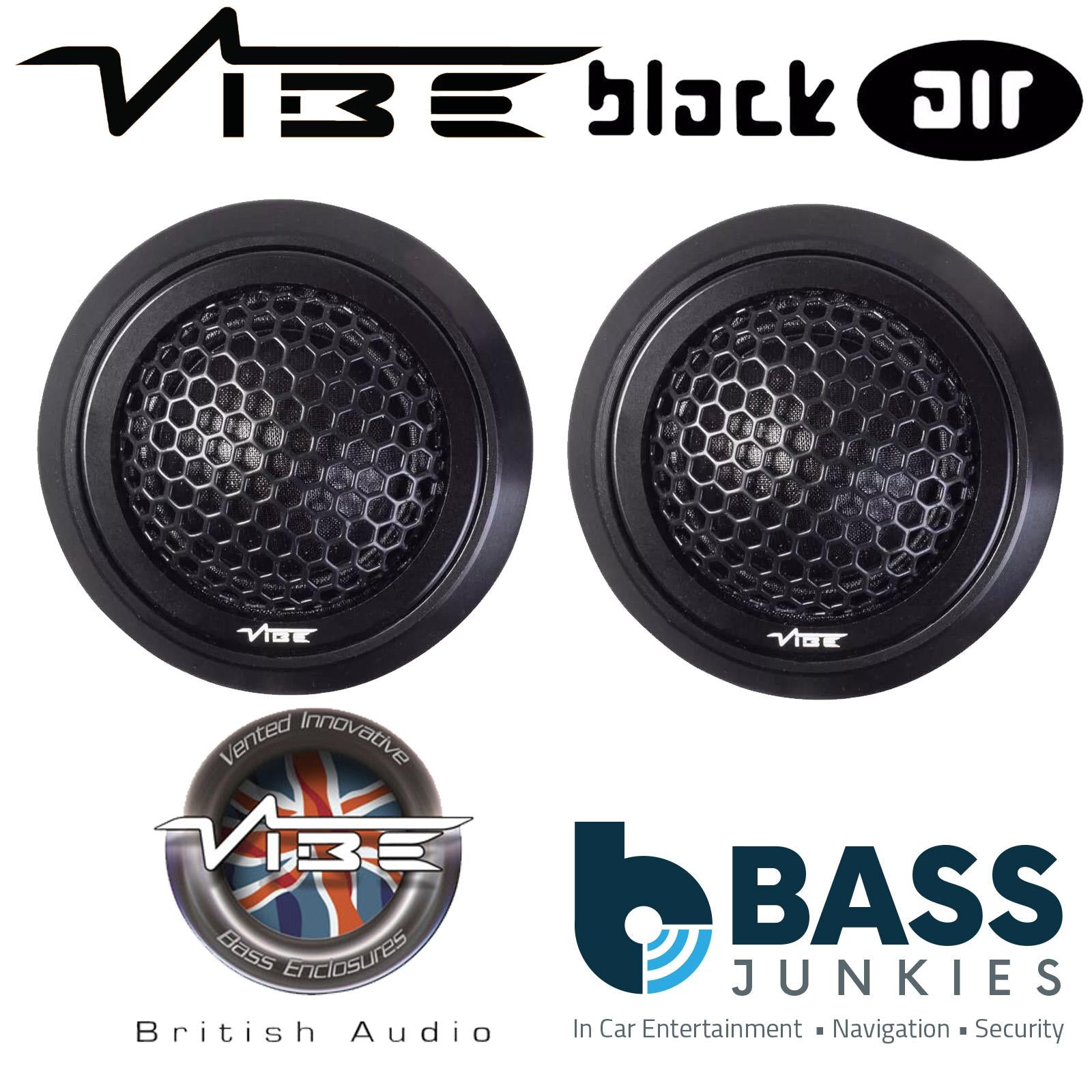 VIBE BA1TW-V4 360 Watts a Pair Blackair 2.1" (54mm) Premium Series Car Tweeters